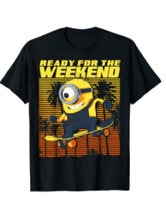 Despicable Me Minions Retro Beach Ready For The Weekend T-Shirt