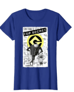 Despicable Me Minions Top Secret Blueprints Graphic T-Shirt