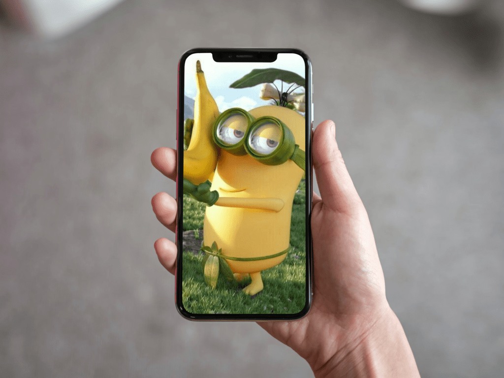 minion holding a banana wallpaper