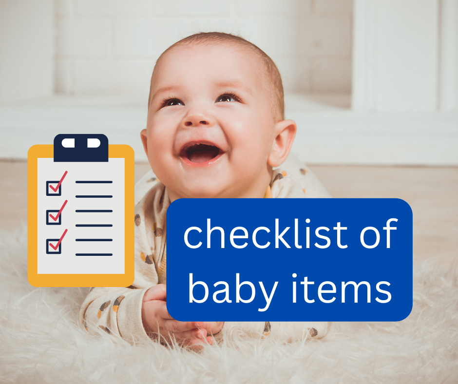 checklist of baby items