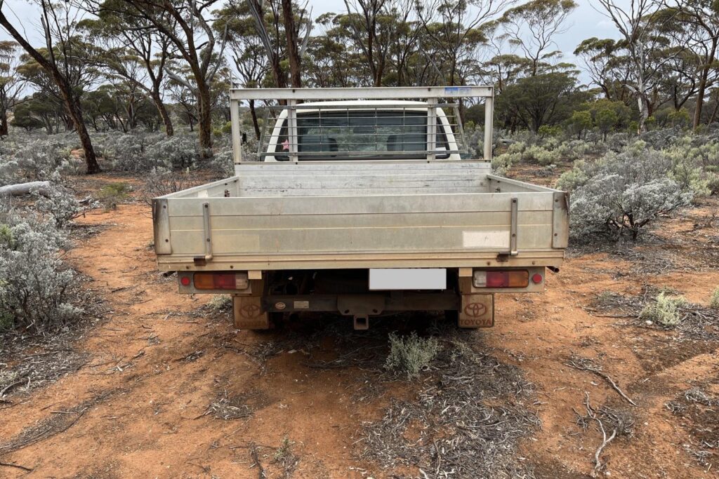 Rearview Toyota Hilux  believed to have been driven by  17 year old Bailee