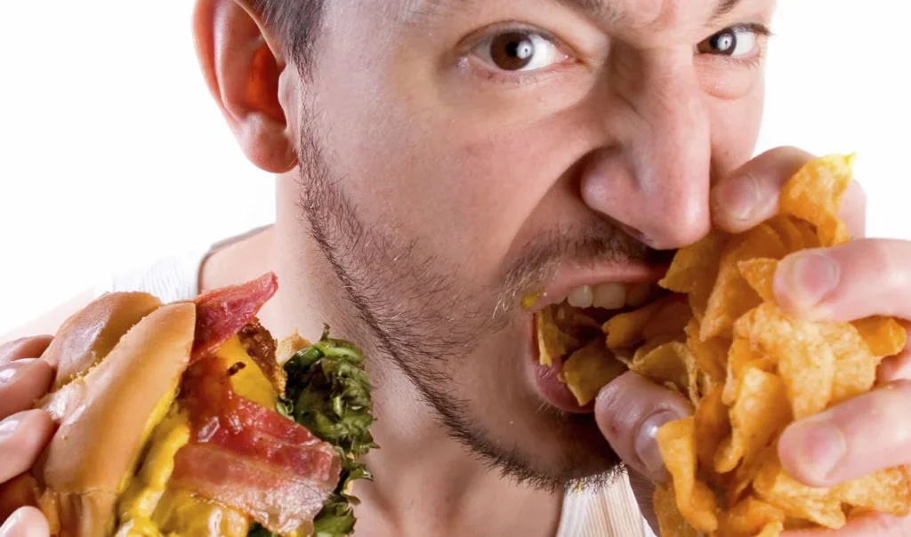 What occurs to our body when we eat excessively?