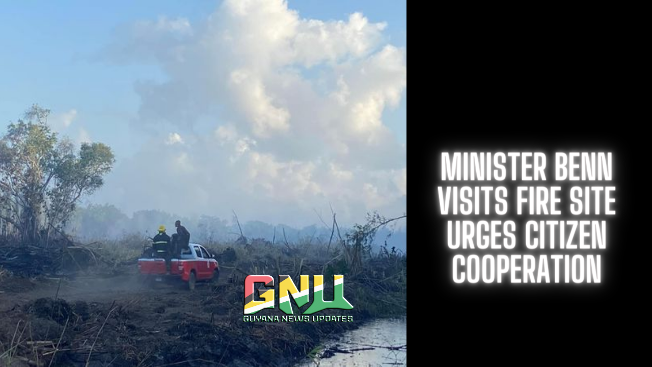Minister Benn Visits Fire Site Urges Citizen Cooperation