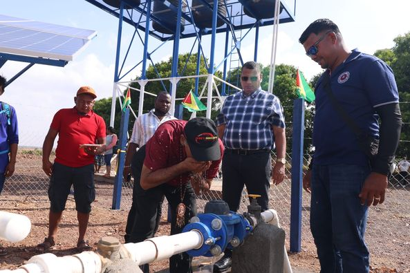 Minister Collin Croal Commissions Water Supply System in Quarrie Region Nine