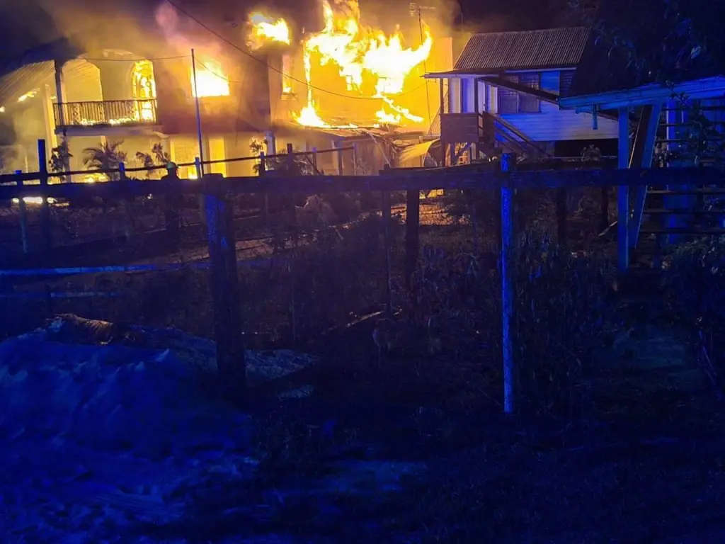 Fire Ravages Ostend Canal Number 2  Home Leaving Pensioner and Resident Displaced