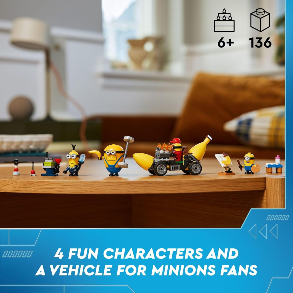 Despicable Me 4 Minions and Banana Car Toy Set